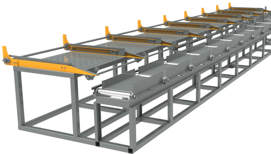 Rebar 50mm CNC γραμμών κουράς αυτόματη τέμνουσα μηχανή 12m